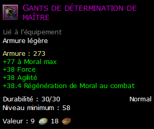 Gants de détermination de maître