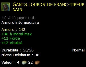 Gants lourds de franc-tireur nain