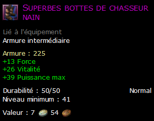 Superbes bottes de chasseur nain