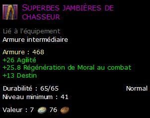 Superbes jambières de chasseur