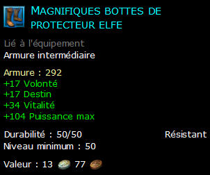 Magnifiques bottes de protecteur elfe