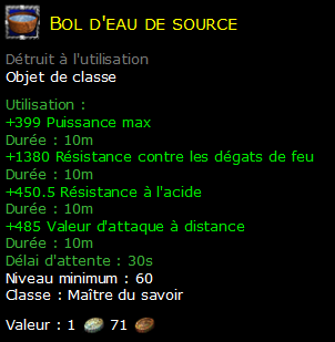 Bol d'eau de source