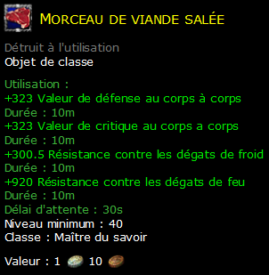 Morceau de viande salée