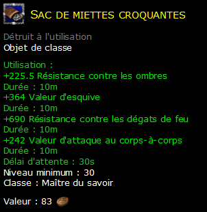 Sac de miettes croquantes