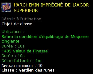 Parchemin imprégné de Dagor supérieur