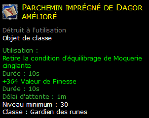 Parchemin imprégné de Dagor amélioré