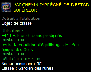 Parchemin imprégné de Nestad supérieur