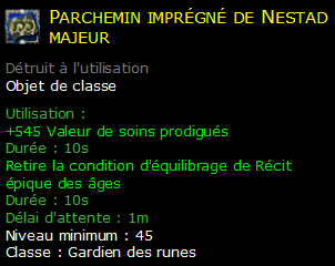 Parchemin imprégné de Nestad majeur