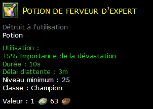 Potion de ferveur d'expert