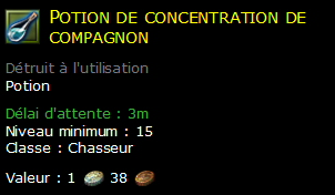 Potion de concentration de compagnon