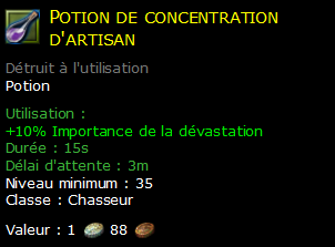 Potion de concentration d'artisan