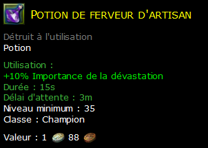 Potion de ferveur d'artisan