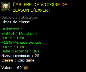 Emblème de victoire de blason d'expert