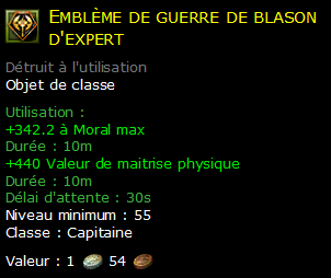 Emblème de guerre de blason d'expert