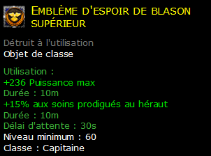 Emblème d'espoir de blason supérieur