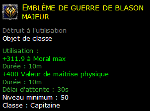 Emblème de guerre de blason majeur