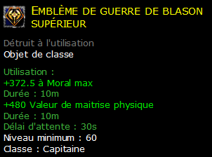 Emblème de guerre de blason supérieur