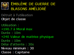 Emblème de guerre de blasons amélioré