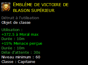 Emblème de victoire de blason supérieur