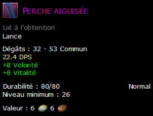 Perche aiguisée