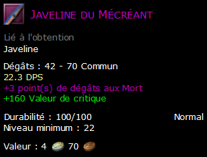 Javeline du Mécréant