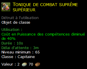 Tonique de combat suprême supérieur