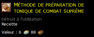 Méthode de préparation de tonique de combat suprême