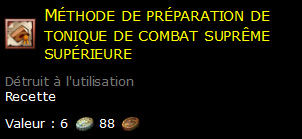 Méthode de préparation de tonique de combat suprême supérieure