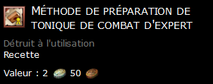 Méthode de préparation de tonique de combat d'expert