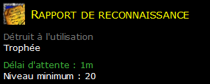 Rapport de reconnaissance