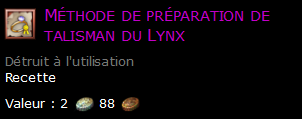 Méthode de préparation de talisman du Lynx