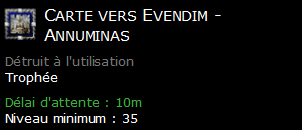 Carte vers Evendim - Annuminas