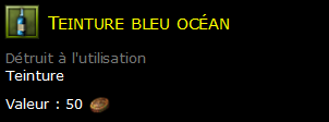 Teinture bleu océan