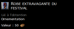 Robe extravagante du festival