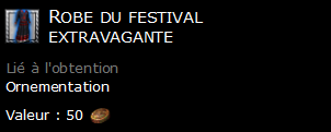 Robe du festival extravagante