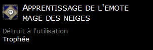 Apprentissage de l'emote mage des neiges