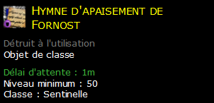 Hymne d'apaisement de Fornost