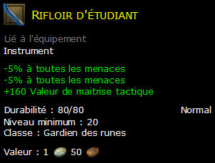 Rifloir d'étudiant