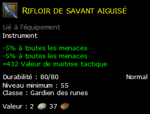 Rifloir de savant aiguisé