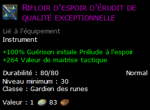 Rifloir d'espoir d'érudit de qualité exceptionnelle