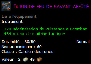 Burin de feu de savant affûté