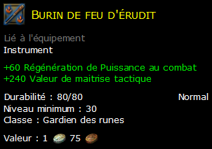 Burin de feu d'érudit