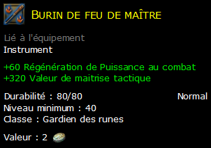 Burin de feu de maître