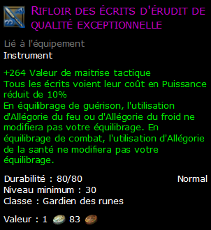 Rifloir des écrits d'érudit de qualité exceptionnelle