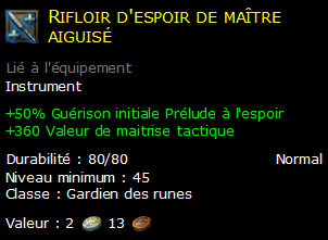 Rifloir d'espoir de maître aiguisé