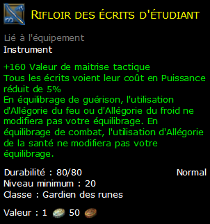 Rifloir des écrits d'étudiant