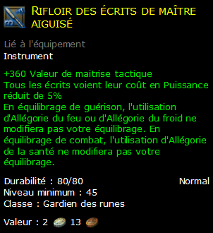 Rifloir des écrits de maître aiguisé