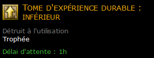 Tome d'expérience durable : inférieur