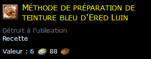 Méthode de préparation de teinture bleu d'Ered Luin