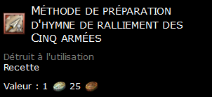 Méthode de préparation d'hymne de ralliement des Cinq armées